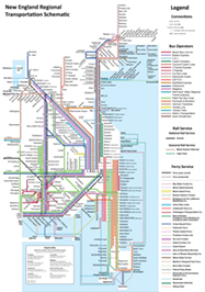 Schematic of New England Transportation Map
